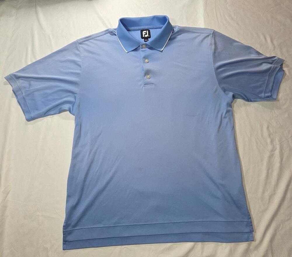FootJoy Golf Polo Shirt Size L Light Blue Performance